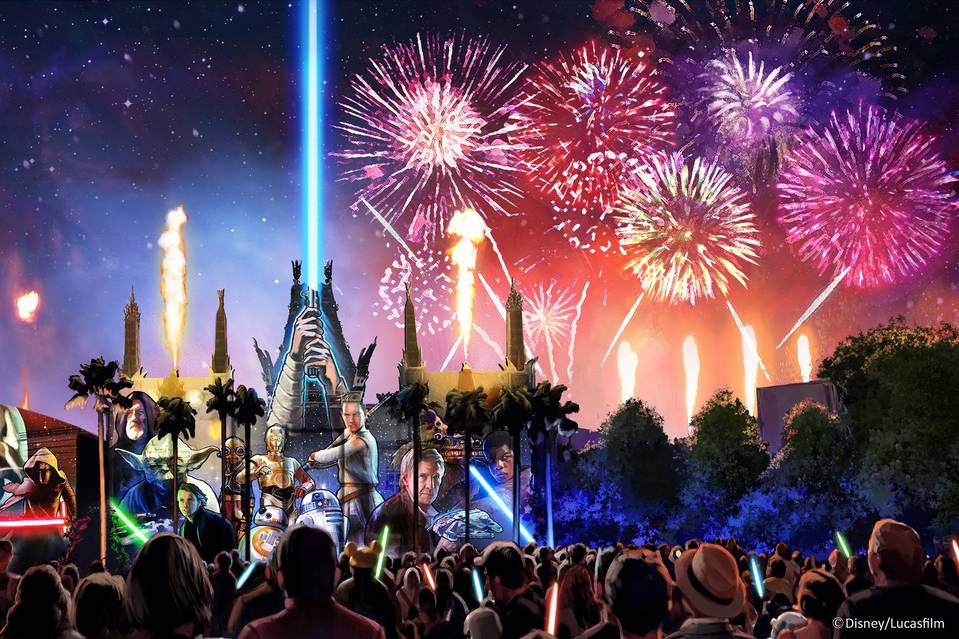 The popularity of franchises such as ‘Star Wars’ have brought throngs of crowds to Disney’s theme parks. Starting this summer, Disney’s Hollywood Studios will put on a nightly Star Wars fireworks show, seen here. 